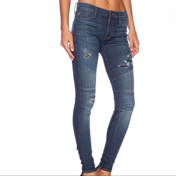 HUDSON | 'Brooklyn Moto Super Skinny' Jeans in Walk of Fame | Size 25 - Picture 2 of 15